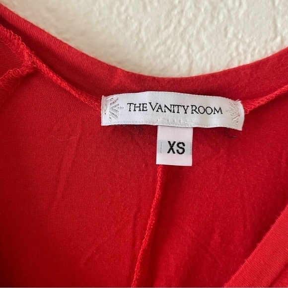 Vanity Room Red Cold Shoulder Dress - Picture 4 of 6